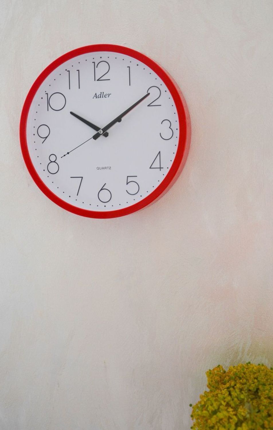 Zegar ścienny okrągły czerwony Adler PW077 czerwony. Zegar ścienny czerwony Adler PW07 (2).JPG